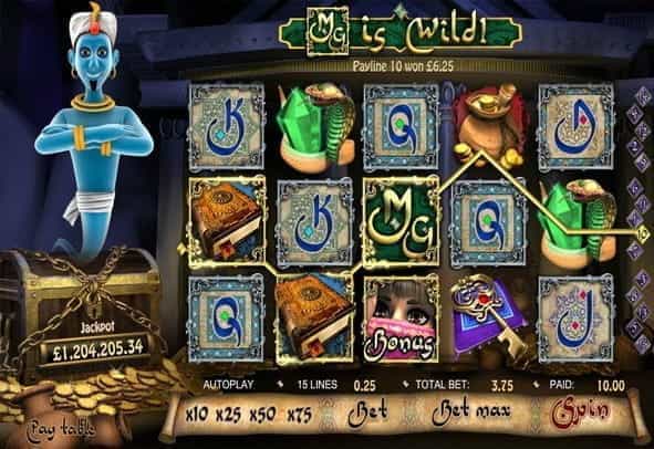 Play the slot for free here - online demo player for Millionaire Genie