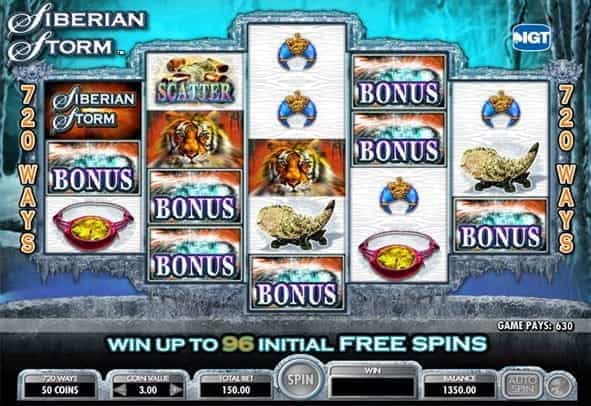 Siberian Storm 720 ways IGT Slot Free Play