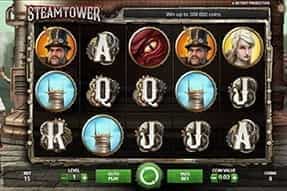 Image of the Steam Tower slot game on a mobile device.