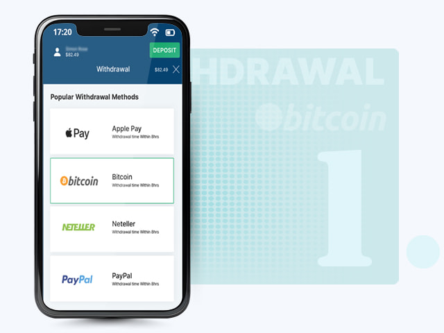 Select Bitcoin as the Preferred Withdrawal Method