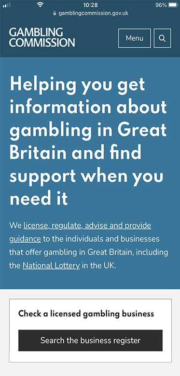 The Homepage of the UK Gambling Commission