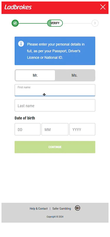 The Personal Details Required at Ladbrokes