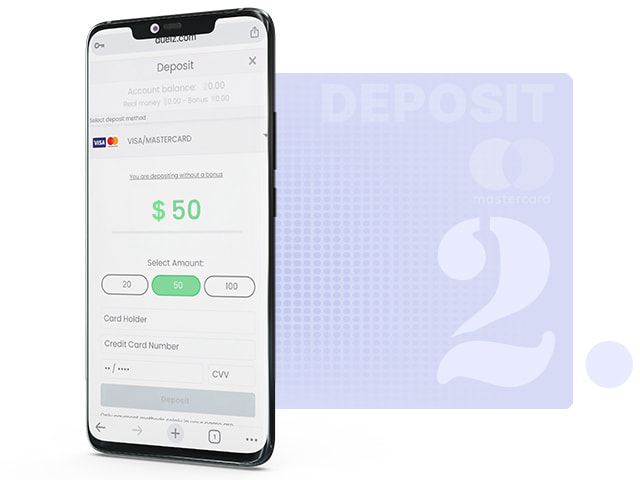 Select Mastercard as the deposit method