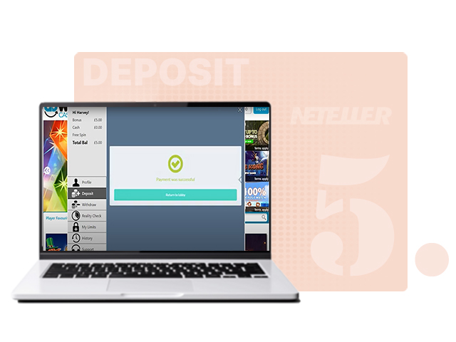 Neteller Deposit Confirmation Page