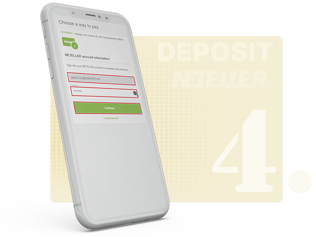 Neteller Log in Screen