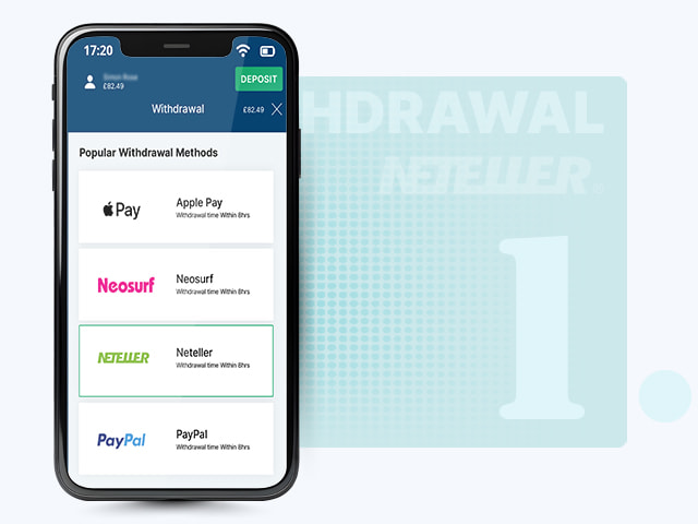 Navigating to the Cashier and Selecting Neteller