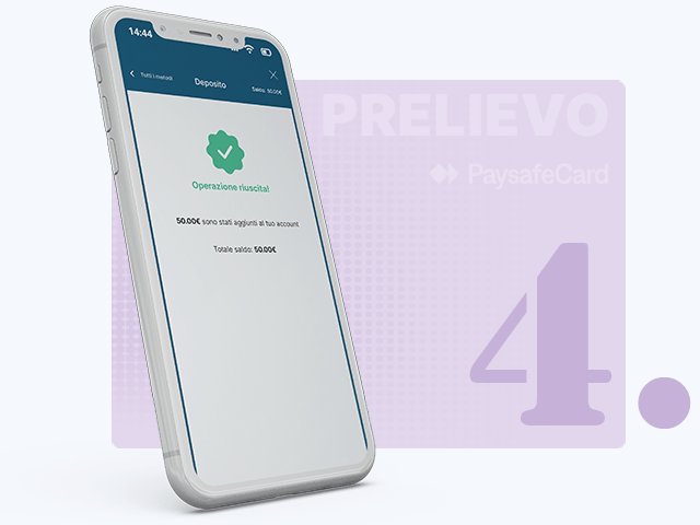 La vostra ricarica paysafecard è completata