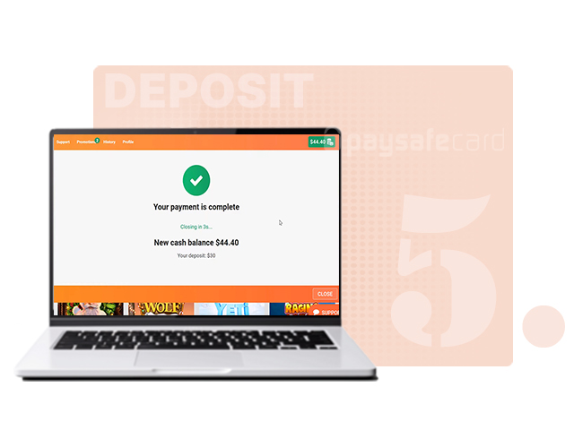 Paysafecard Deposit Completed