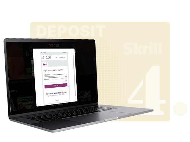 Skrill Log in Screen