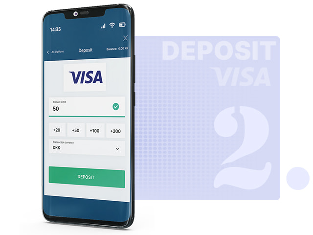 Choosing a Deposit Amount & Entering Card Details