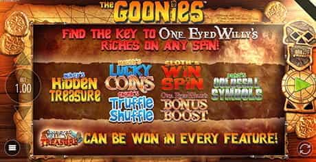 The logo of Blueprint Gaming game, The Goonies.