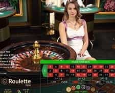 A live roulette game at the Hippodrome online casino.