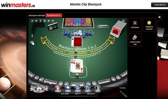 Joacă online Blackjack Atlantic City la Winmasters casino