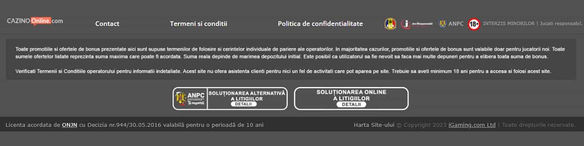 Licența ONJN la site-ul informativ online-casinos.com/romania/