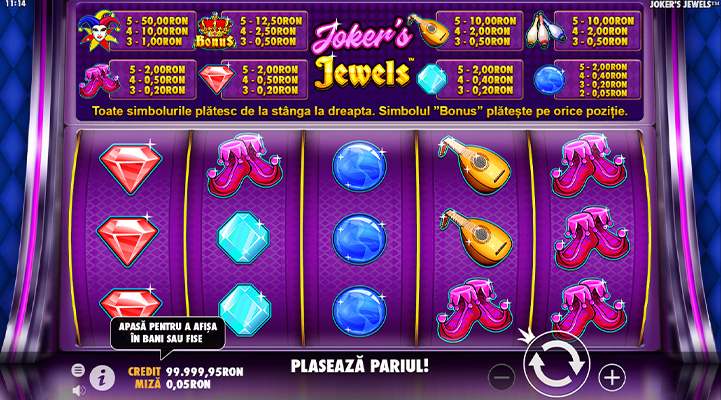 Încercați Joker's Jewels slot online în variantă demo