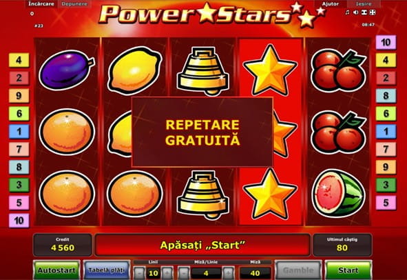 Încercați slotul Power Stars de la Novomatic