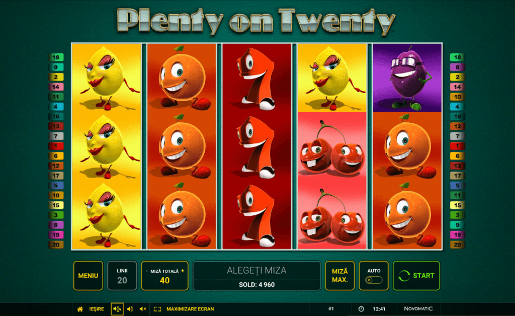 Plenty on Twenty Novomatic Slot