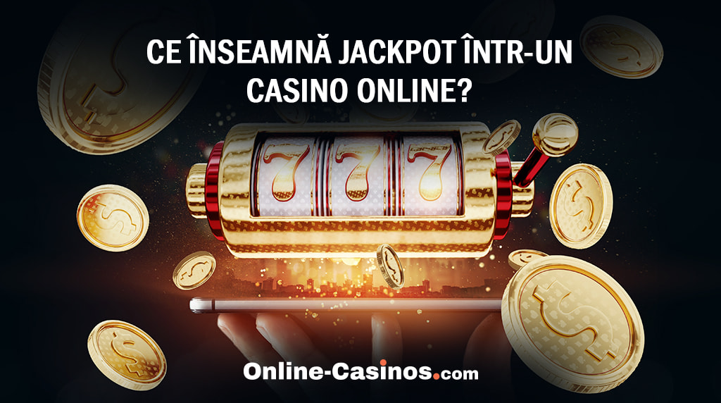 Logo-ul Online-Casinos.com și întrebarea "Ce înseamnă jackpot într-un casino online?"