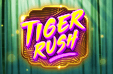 The promotional title card for Tiger Rush slot game from Thunderkick
