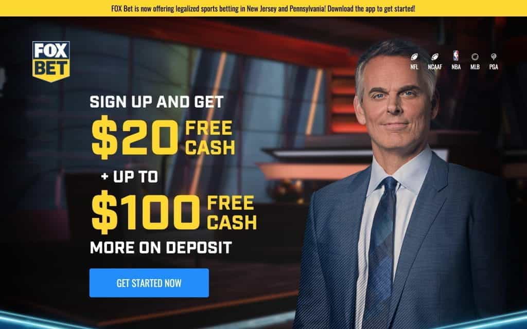 Fox Sports presenter and Fox Bet sign up package.