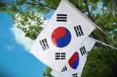 Two South Korean flags.