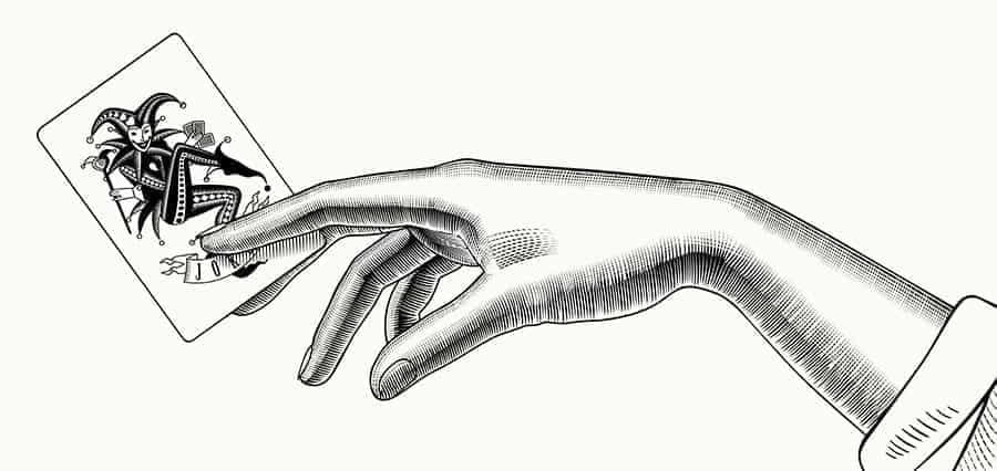 Hand with a tarot card  Tattoogridnet