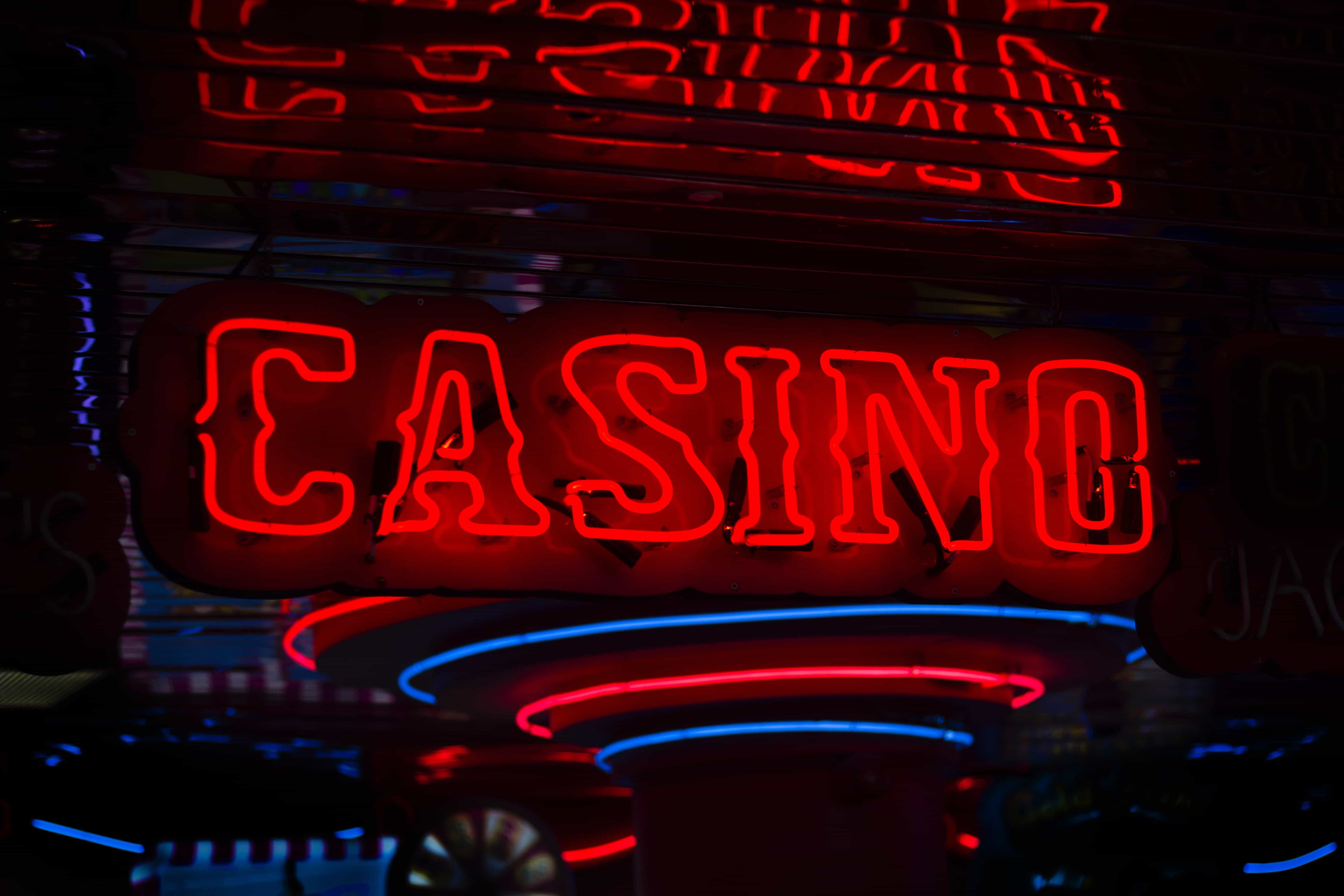 A red neon sign says CASINO.