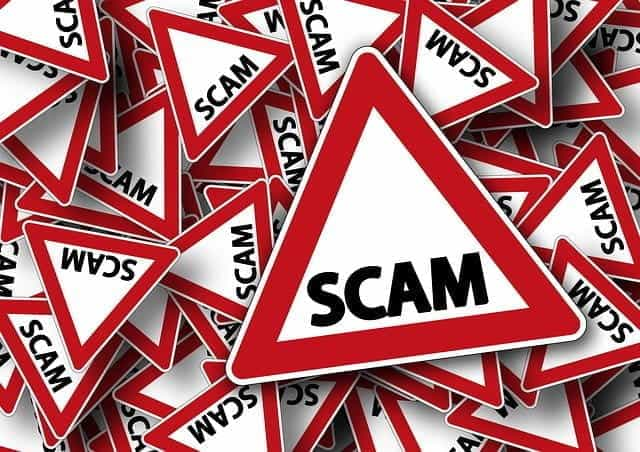 Scam warning signs.