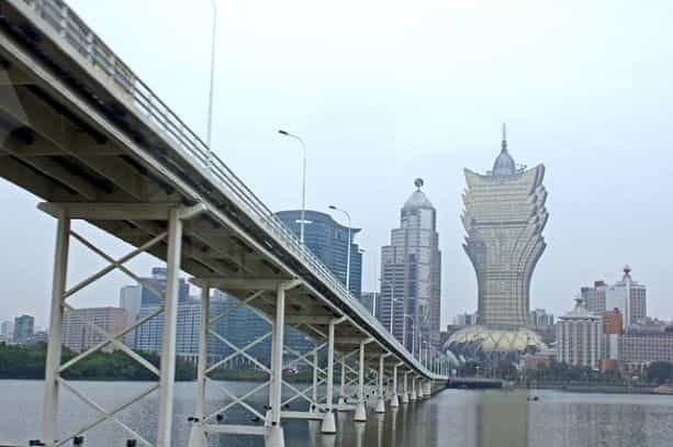 A bridge over the river in Macau.