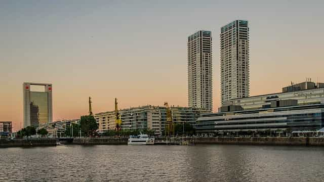 The waterfront in Puerto Madero, Buenos Aires, Argentina.