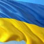 Ukraine international flag.