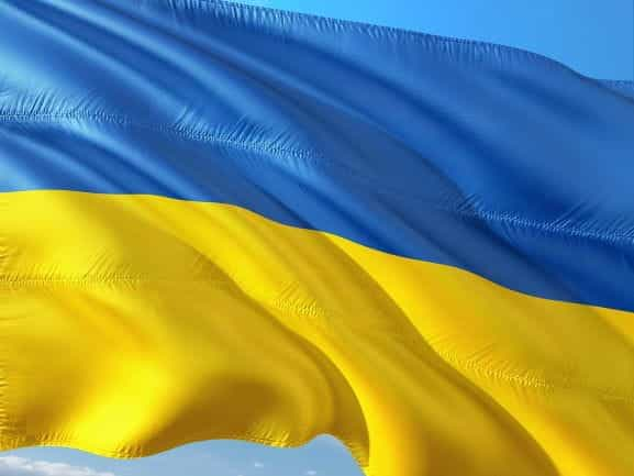 Ukraine international flag.