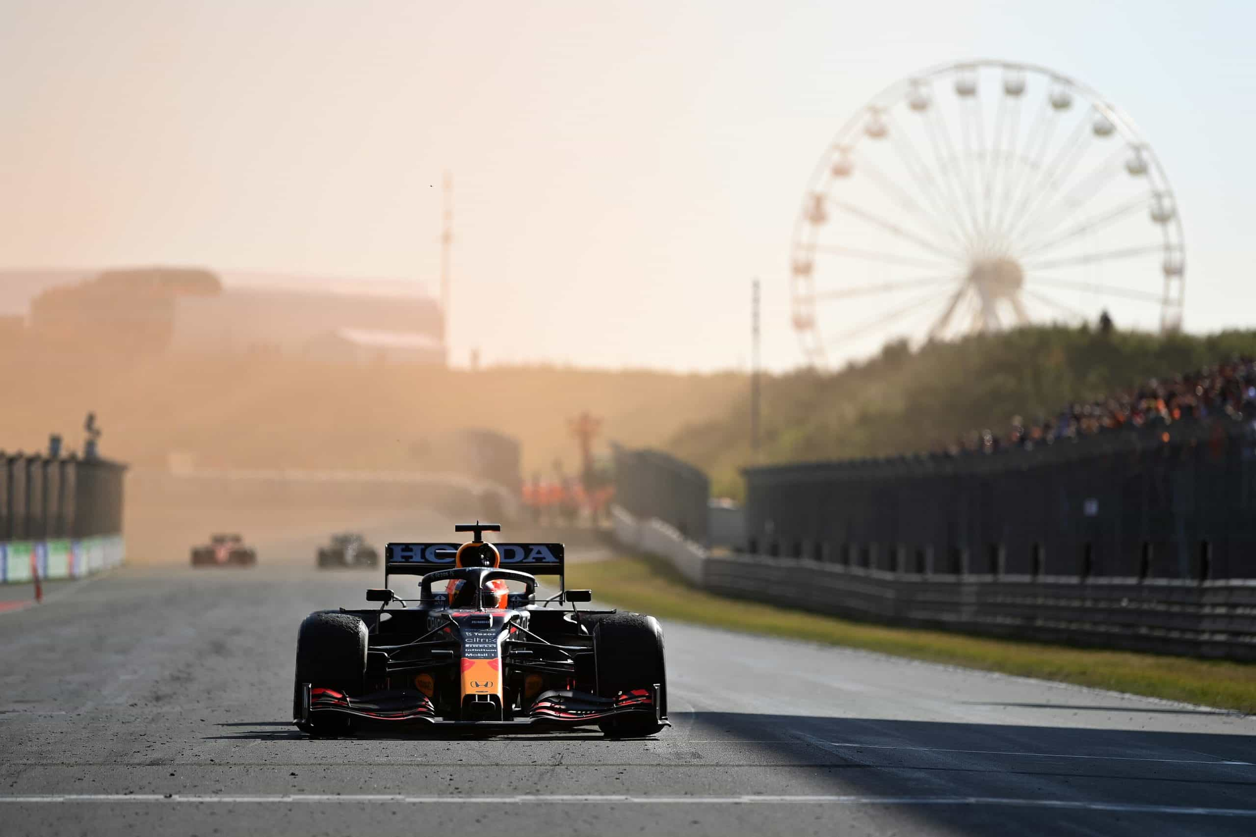 Max Verstappen’s Red Bull comes to a halt after winning the Dutch Grand Prix.