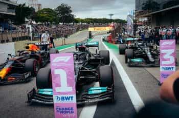 Cars parked 1-2-3 following the Brazilian GP