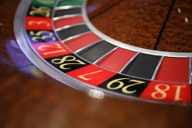 A roulette wheel.