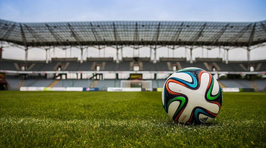 A Football on a Stadium