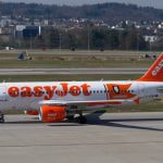 An Image Showing an EasyJet Aeroplane on the Runway of an Airport.