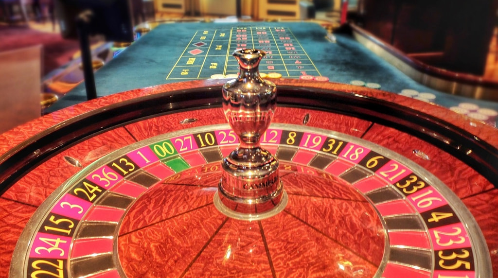 A Close-Up Shot of a Roulette Wheel in a Land-Based Casino