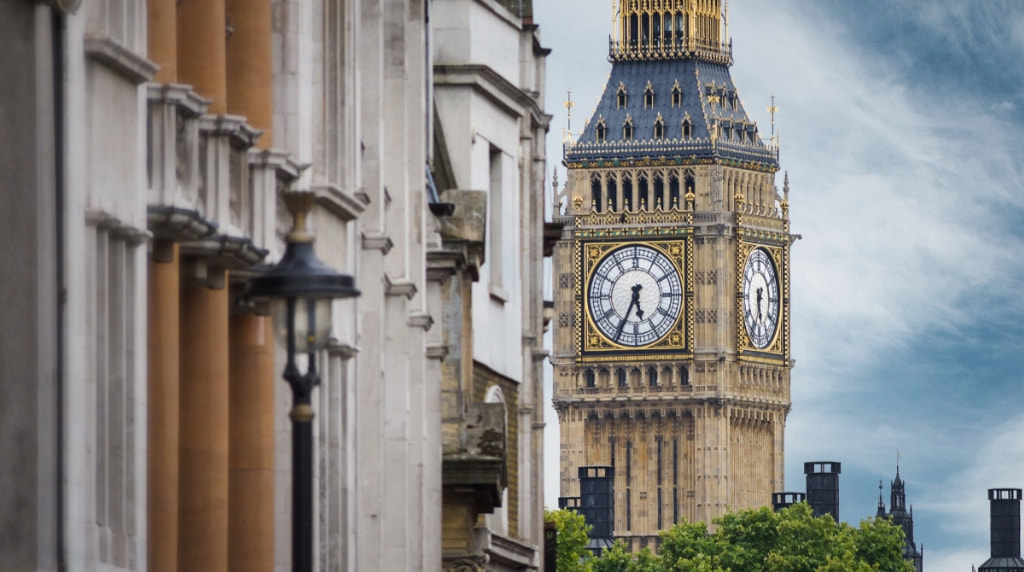 London Streets With Big Ben in the Distance