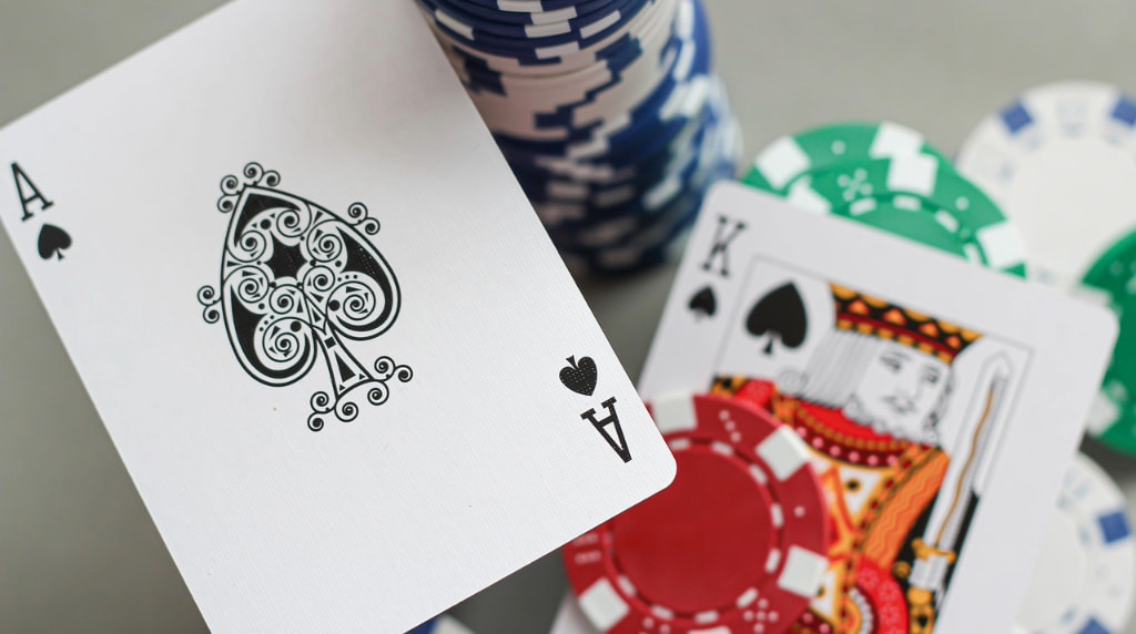 Blackjack Cards and Gaming Chips