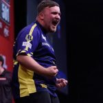 Luke Littler Celebrating a Checkout at the Oche.