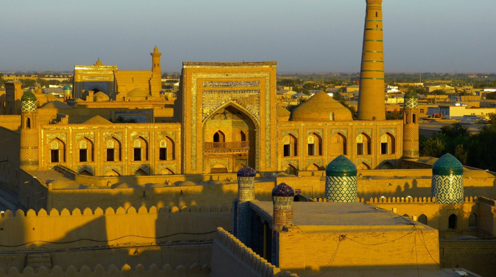 Famous Minaret in a Uzbekistani City