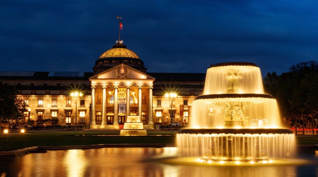 A View of Wiesbaden Casino in Germany.