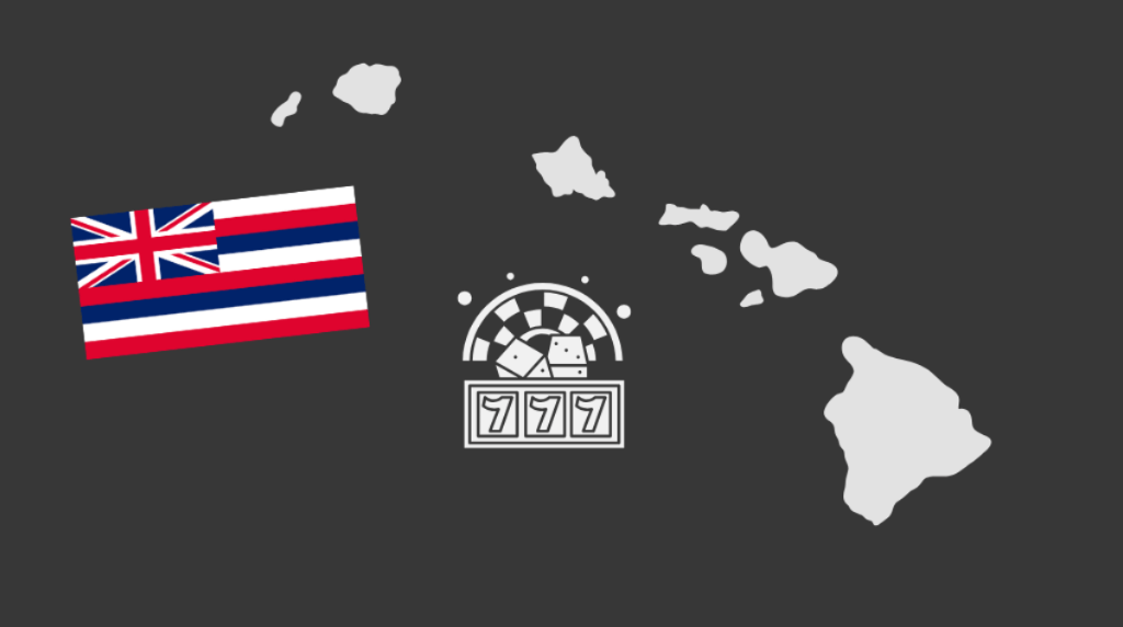 Hawaii map with gaming icon