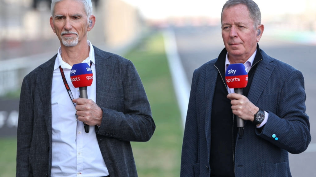 Damon Hill and Martin Brundle During the 2024 Bahrain F1 Grand Prix.