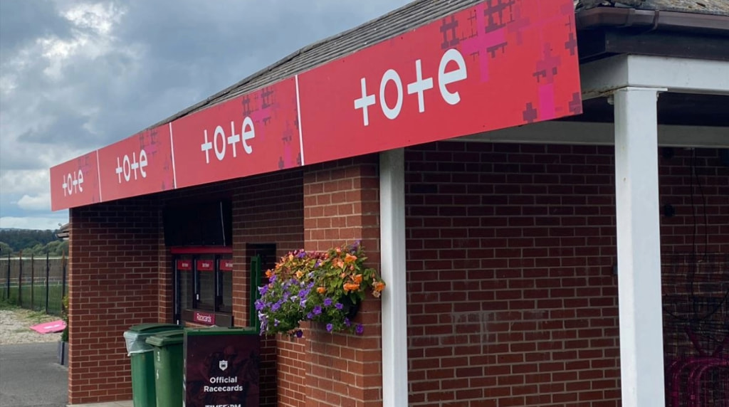 Tote windows at Bangor Racecourse.