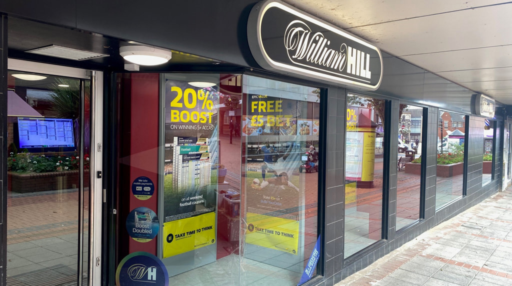 The Shop Front of a William Hill Betting Office