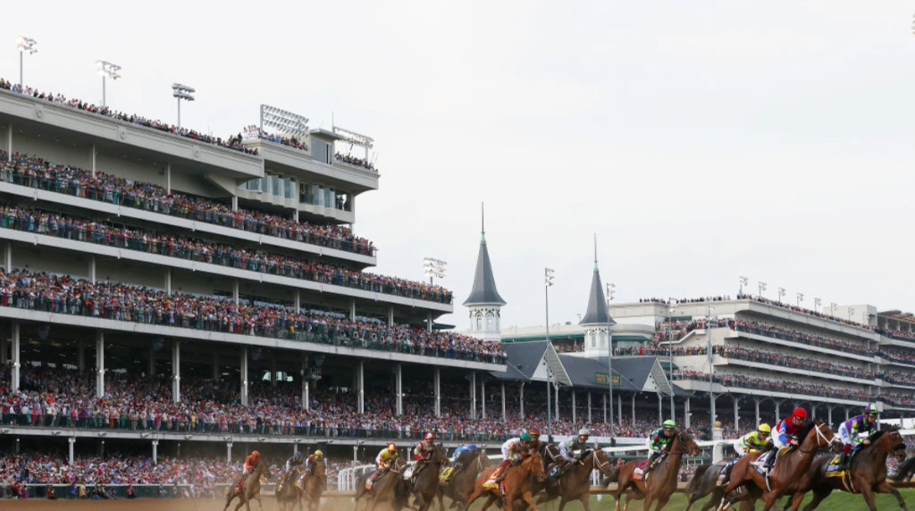 Churchill Downs on Kentucky Derby Day 2024.