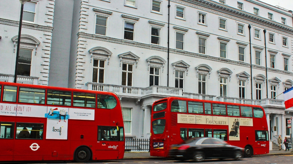 Two London City Buses Parked on the Street